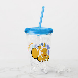 Vaso Acrílico Personalizado de anenoma de payaso alegre