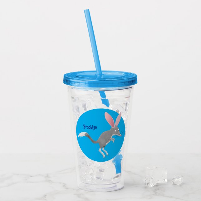 Vaso Acrílico Personalizado de bilby australiano feliz (Anverso (hielo))