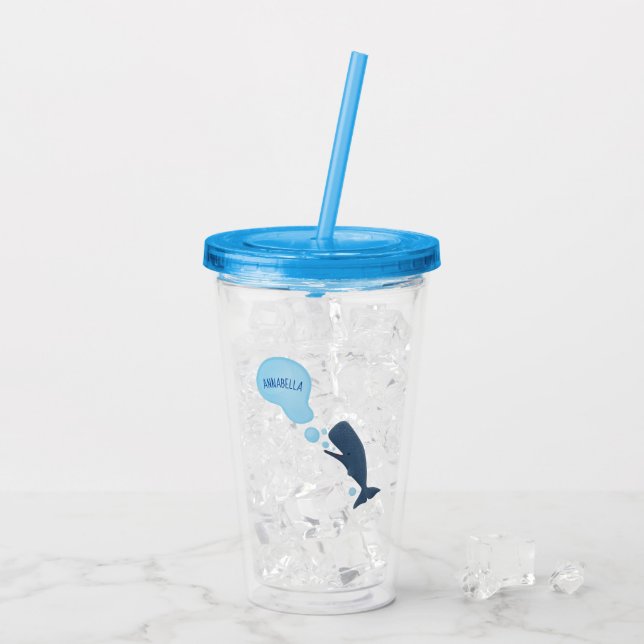 Vaso Acrílico Personalizado de burbujas de esperma de esperma (Reverso (hielo))