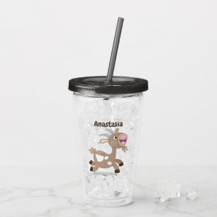 Vaso Acrílico Personalizado de cabra alegre