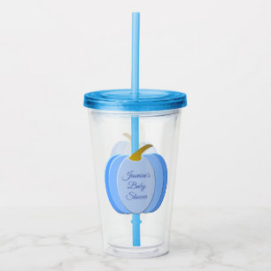 Vaso Acrílico Personalizado de calabaza de bebé azul lindo Baby 