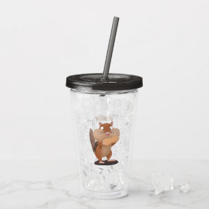 Vaso Acrílico Personalizado de chipmunk de grandes mejillas grac