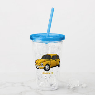 Vaso Acrílico Personalizado de coche clásico