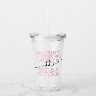 Vaso Acrílico Personalizado de fin de semana de Chicas personali