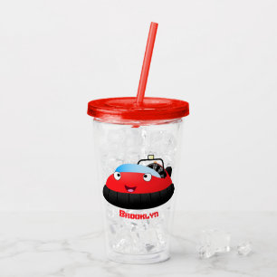 Vaso Acrílico Personalizado de jornalero alegre rojo