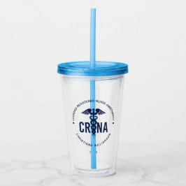 Vaso Acrílico Personalizado de la CRNA Certificado de enfermero 