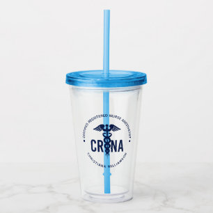 Vaso Acrílico Personalizado de la CRNA Certificado de enfermero 