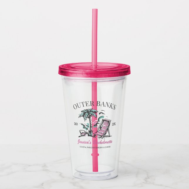 Vaso Acrílico Personalizado de la fiesta de la bachillerato de l (Anverso)