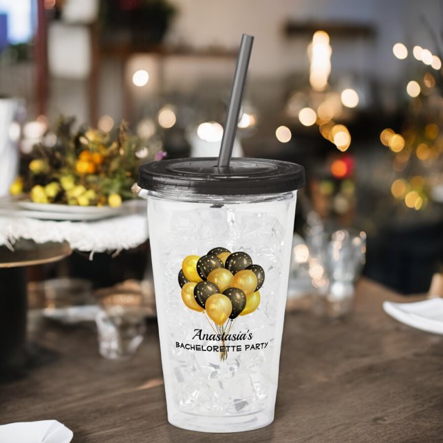 Vaso Acrílico Personalizado de los Globos de Oro Negro de la Bac (Subido por el creador)