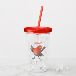Vaso Acrílico Personalizado de pájaro de burro canto
