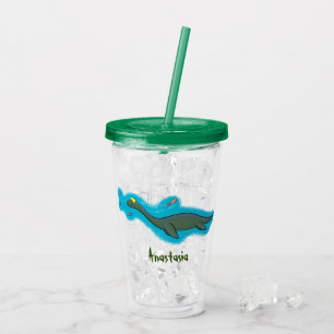 Vaso Acrílico Personalizado de plesiosaurios monstruo del mar