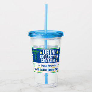 Vaso Acrílico Personalizado de recolección de orina de enfermera