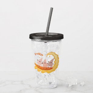 Vaso Acrílico Personalizado de surf con chips de maíz de nachos