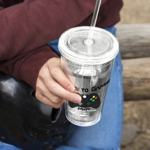 Vaso Acrílico Personalizado de videojuegos