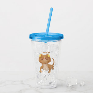 Vaso Acrílico Personalizado del lagarto de dragón barbudo