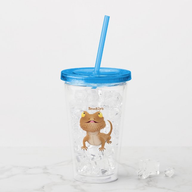 Vaso Acrílico Personalizado del lagarto de dragón barbudo