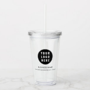 Vaso Acrílico Personalizado del logotipo comercial y del sitio w