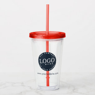 Vaso Acrílico Personalizado del sitio web de la empresa con logo