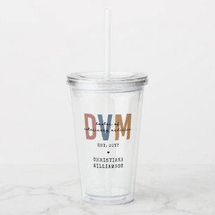 Vaso Acrílico Personalizado DVM Médica de Regalos de Medicina Ve