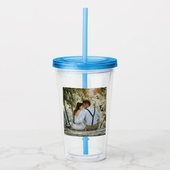 Vaso Acrílico Personalizado Foto Beber acrílico Tumbler (Anverso)