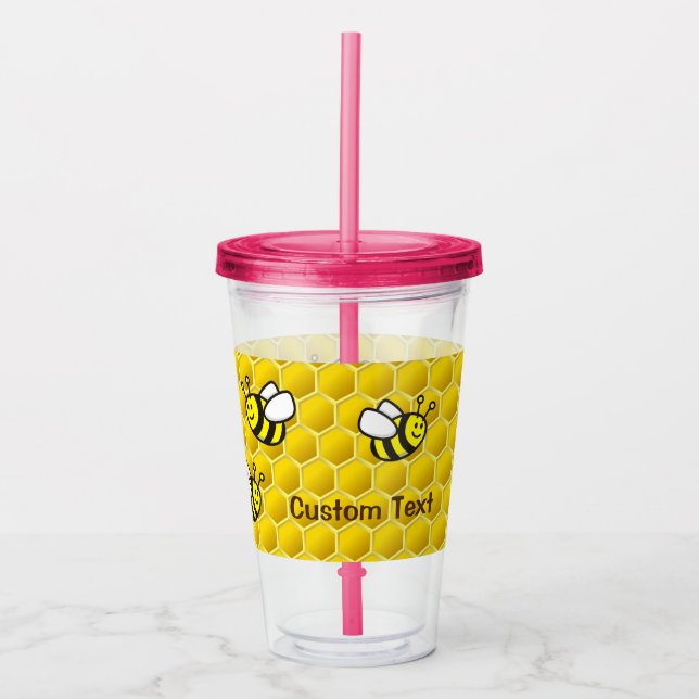 Vaso Acrílico Personalizado Honeybee (Anverso)