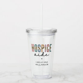 Vaso Acrílico Personalizado Hospice Aide Hospice Enfermería Hosp