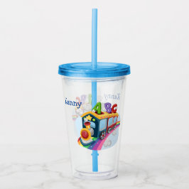 Vaso Acrílico Personalizado infantil ABC Train