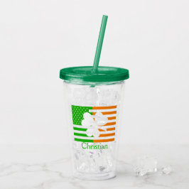 Vaso Acrílico Personalizado irlandés norteamericano
