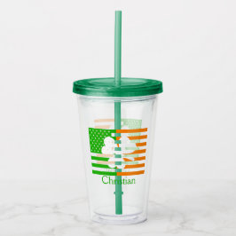 Vaso Acrílico Personalizado irlandés norteamericano