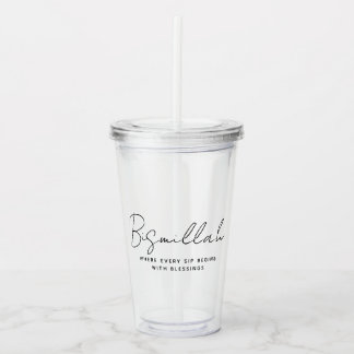 Vaso Acrílico Personalizado moderno Bismillah árabe texto negro
