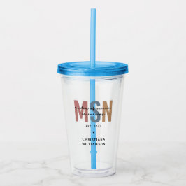 Vaso Acrílico Personalizado MSN Master en Ciencias en Graduación