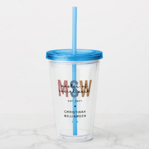 Vaso Acrílico Personalizado MSW Master en Obra Social Graduación