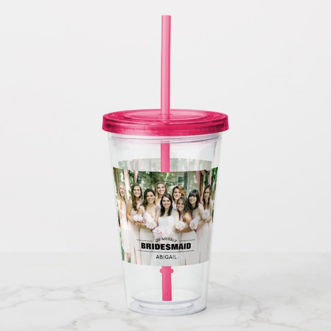 Vaso Acrílico Personalizado Noviaria foto de acrílico Tumbler (Anverso)