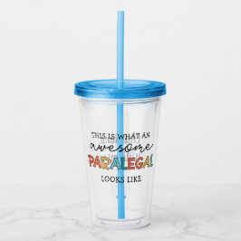 Vaso Acrílico Personalizado Paralegal Awesome Legal Assistant Fu