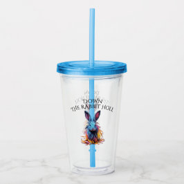Vaso Acrílico Personalizado por el conejo azul del agujero de co