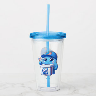 Vaso Acrílico Personalizado presidencial Blue 2024 16oz Blue