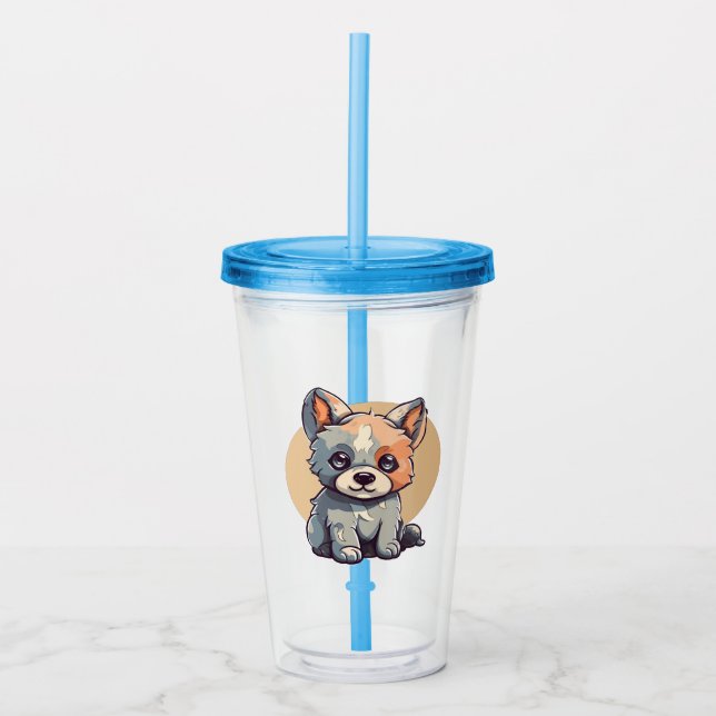 VASO ACRÍLICO PERSONALIZADO PUPPY (Anverso)