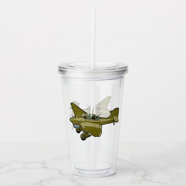 Vaso Acrílico Personalizado retro bombero (Anverso)