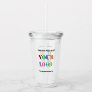 Vaso Acrílico Personalizado Su logotipo comercial y Tumbler de a
