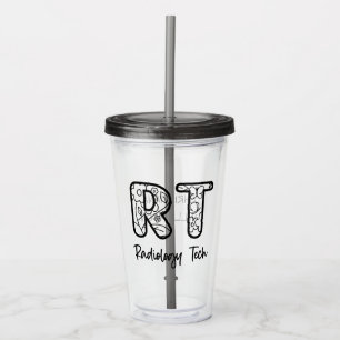 Vaso Acrílico Personalizado Tech Radiology Tech RT Rad Technicia