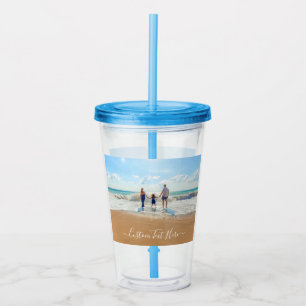 Vaso Acrílico Personalizado tu foto y tumbler acrílico de texto