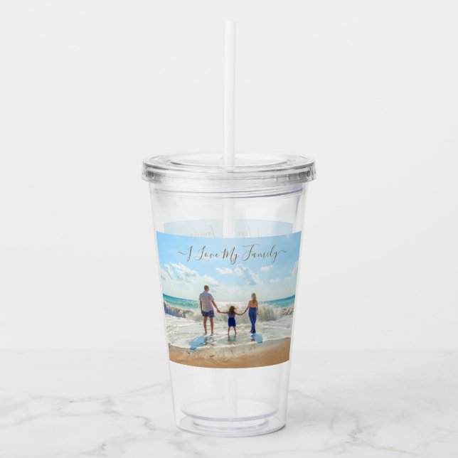 Vaso Acrílico Personalizado Tumbler acrílico de foto familiar co (Anverso)