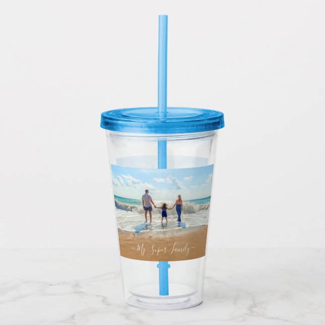 Vaso Acrílico Personalizado Tumbler acrílico de foto familiar co (Anverso)