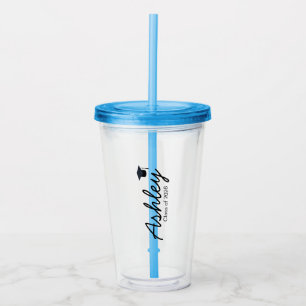 Vaso Acrílico Personalizado Tumbler de la Copa de Graduación Per