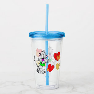 Vaso Acrílico Personalizado Tumbler: Un precioso gato gris