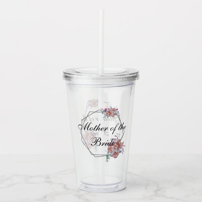 Vaso Acrílico Personalizar de regalo de fiesta nupcial madre de  (Anverso)