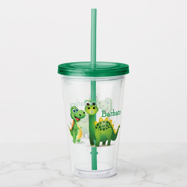 Vaso Acrílico Personalizar el Tumbler acrílico de Dino (Anverso)