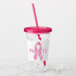 Vaso Acrílico ¡Personalizar rosado de la cinta añade nombre o