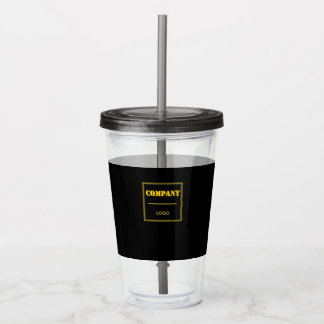 Vaso Acrílico Personalized Company Black Modern Custom Business