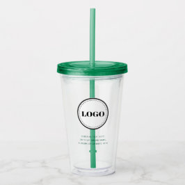 Vaso Acrílico Personalized Custom Logo with Straw No Minimum